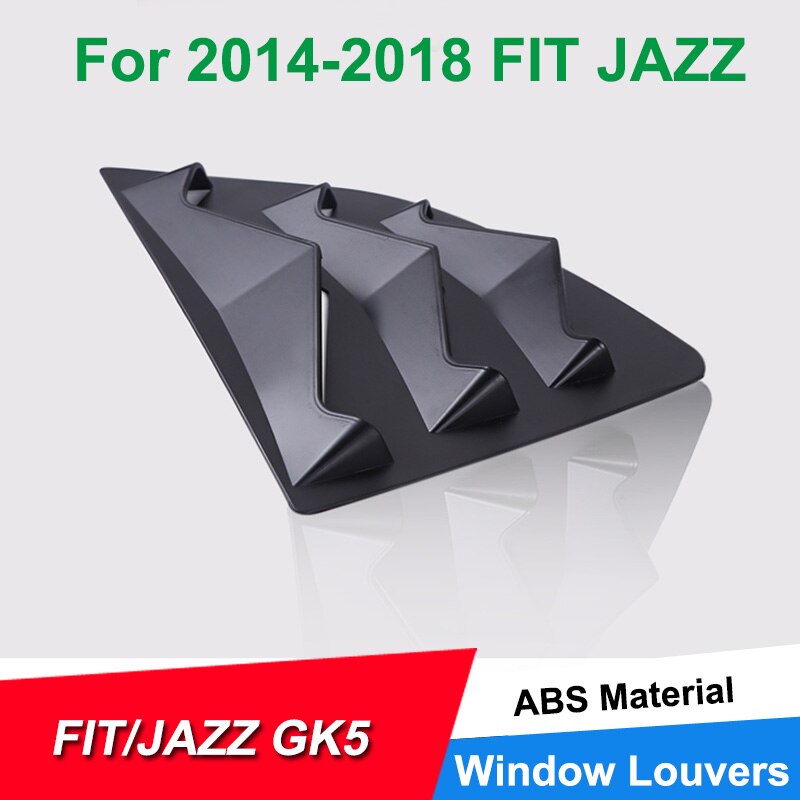 Jncforurc Side Vent Window Louvre Auto Achter Kwart Spoiler Panel Voor Honda Fit Jazz 15 16 17 18 Abs stickers 2 Stks/set