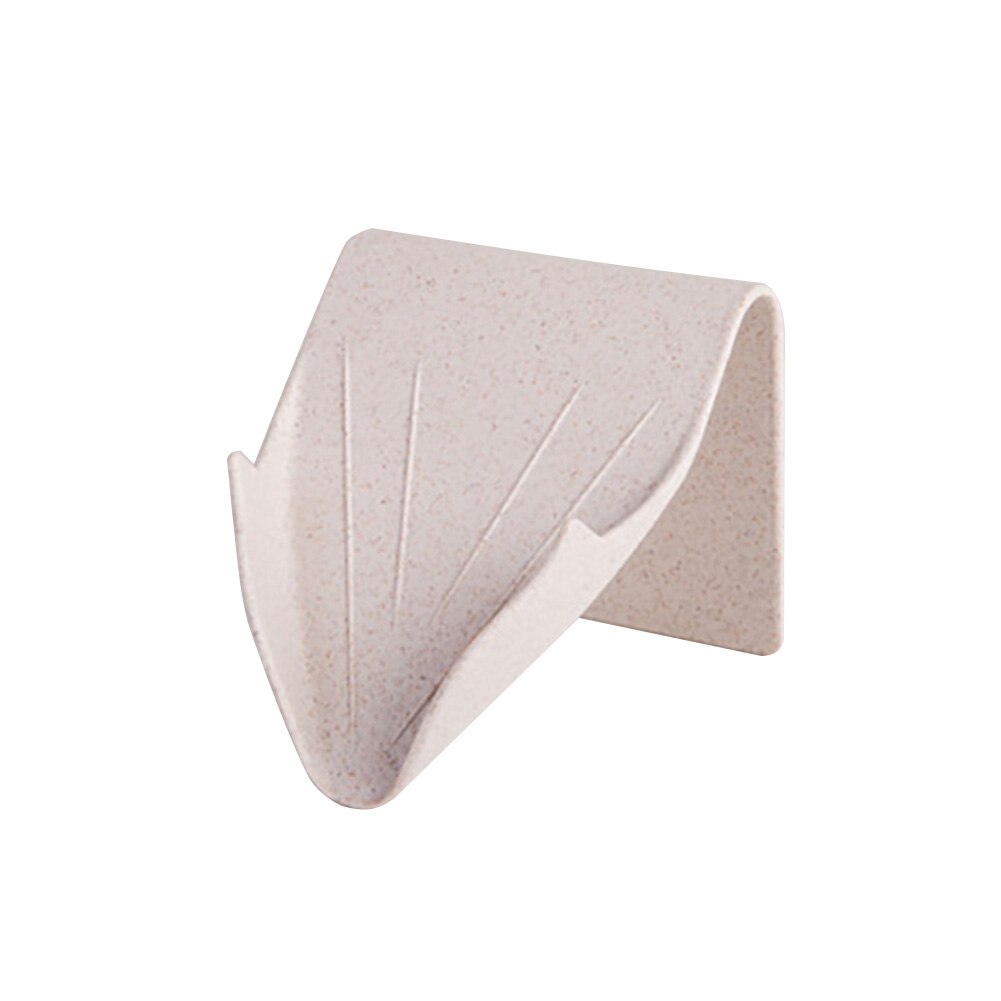 Wall Mount Stable ABS Practical Hygienic Storage Home Quick Drain Bathroom Self Adhesive Soap Holder No Drilling Space Saving: Beige