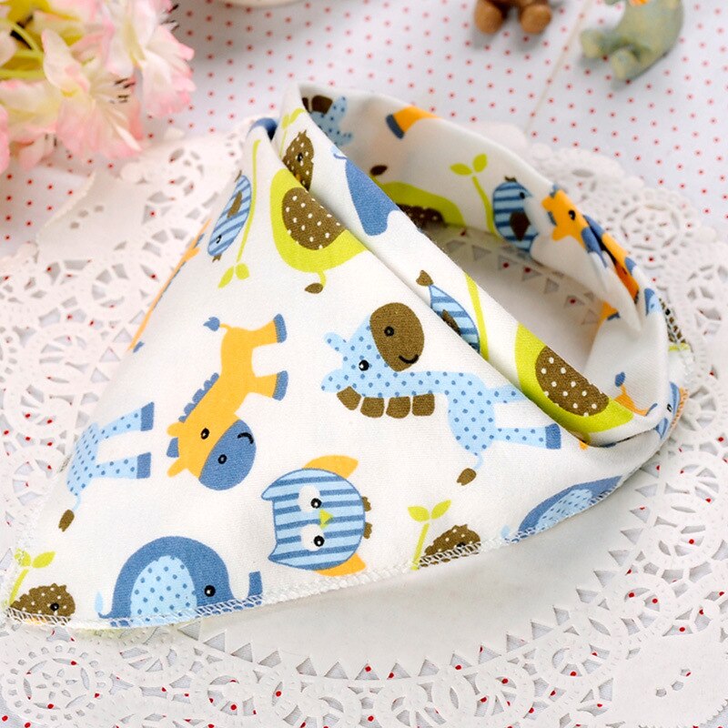 Dubbele Lagen Katoenen Baby Bandana Slabbetjes Burp Doeken Mooie Cartoon Dier Ster Beby Kids Dribble: A10