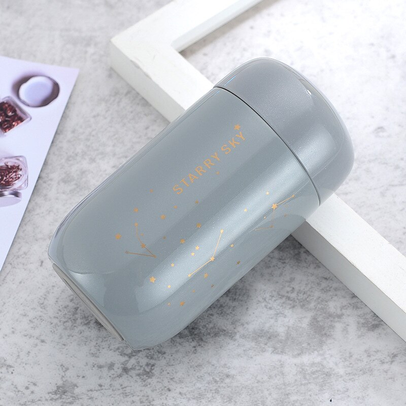 Keelorn Thermosfles Sterrenhemel Mini Kleine Capaciteit Lekvrij Koffie Mok 304 Roestvrijstalen Thermoskan 200Ml Thermo Fles: Grey