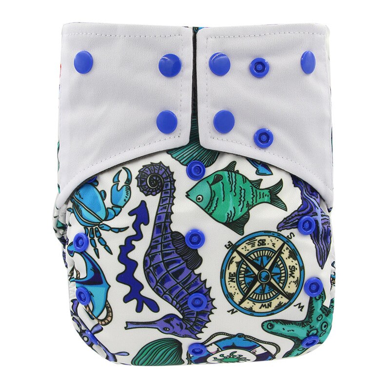 Ohbabyka réutilisable Couche-culotte en tissu tout-en-un AIO bébé couches Couche Lavable imperméable poche Couche Double goussets couvre-couche: Y107