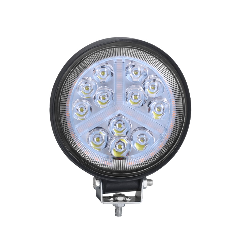 Led Work Light Bar 48W 16 barra Square Round Spotlight DRL Car Light For 4x4 led bar offroad SUV ATV Truck Excavator White Amber: 1x 36W work light