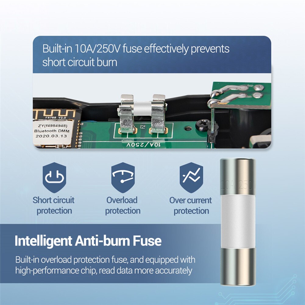 V05B APP Digital Meter Multimeter Auto Ranging Strong Toughness Electric Portable True RMS Bluetooth AC/DC Tester