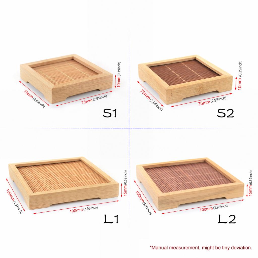Bamboo Coasters Cup Mat Sets Tea Cup Saucers For Kungfu Tea