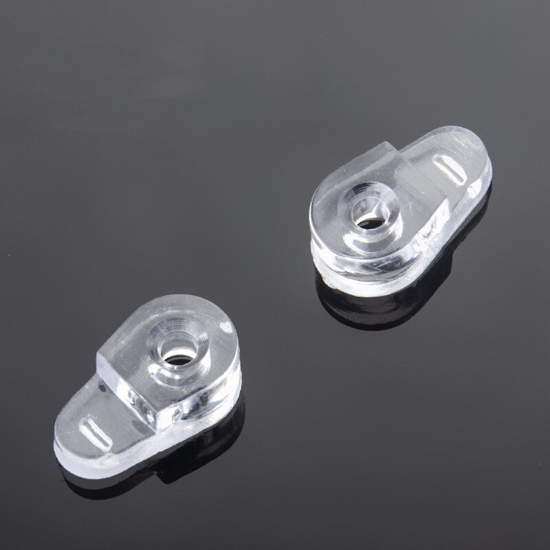 10pcs Plastic Glass Retainer Transparent Mirror Cabinet Fix Clips display dresser bathroom mirror wine cabinet Glass Hardware