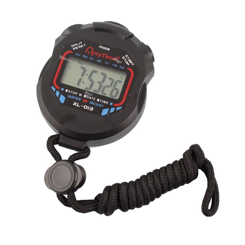 Stopwatches Multi-Function Waterproof Electronic Digital Chronograph Time Stopwatch Timer for Sports: Dark Grey
