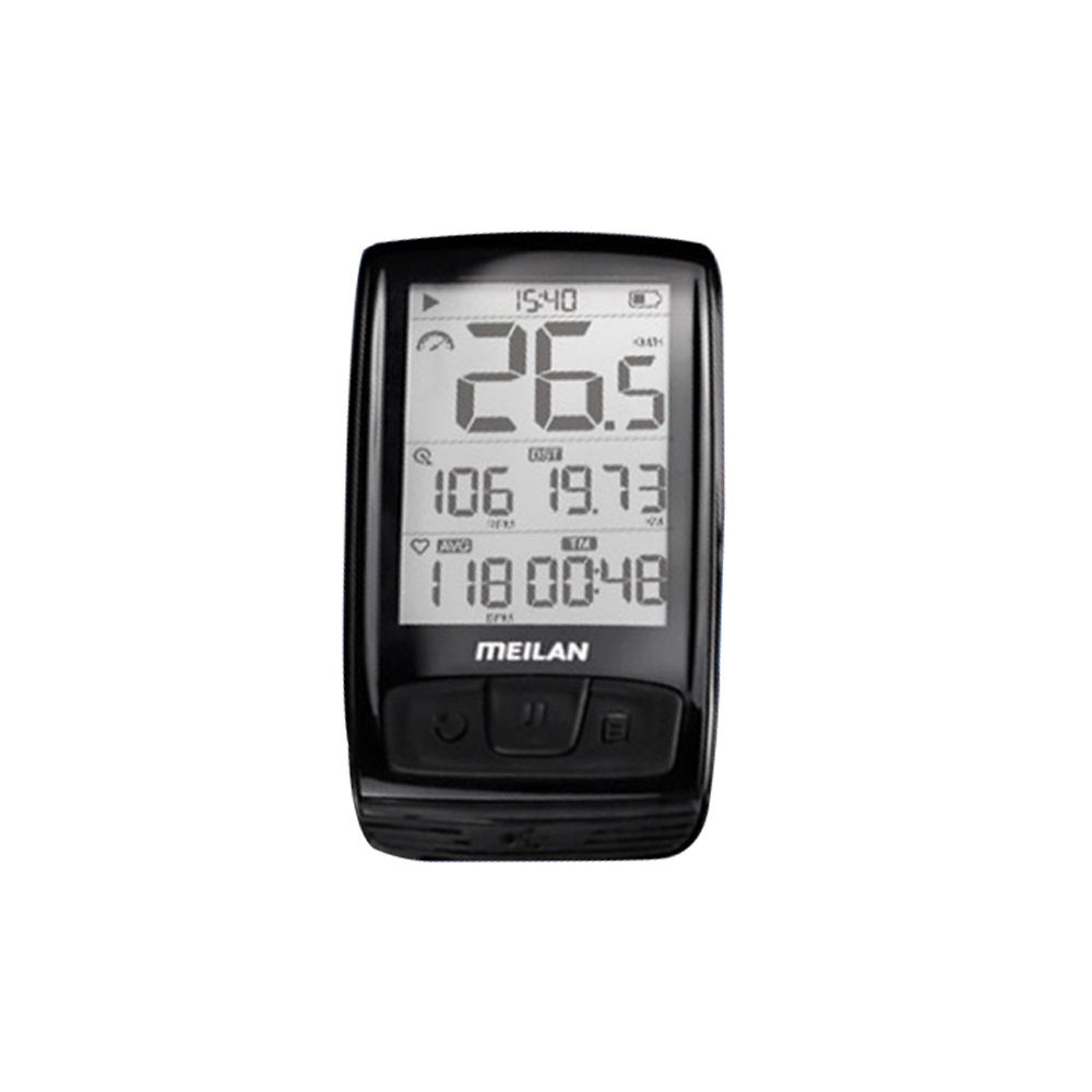 Meilan M4 Draadloze Fiets Snelheidsmeter Hartslagmeter Cadans Snelheidssensor 2.5 Inch Ant + App Waterdicht Fiets Computer: Default Title