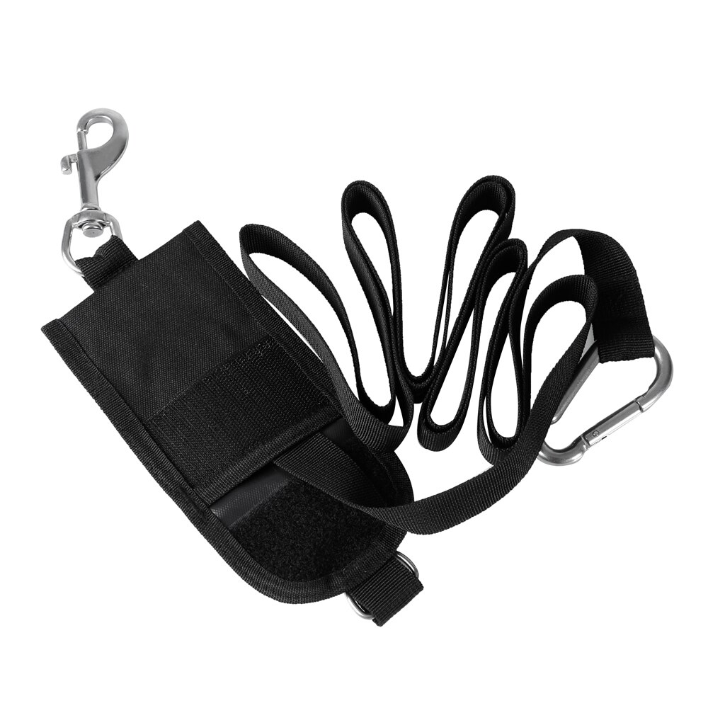 Durable Nylon Dive Safety Stop Jon Line 1' 7.2ft Webbing & Pouch Snap Carabiner for Underwater Technical Scuba Diving