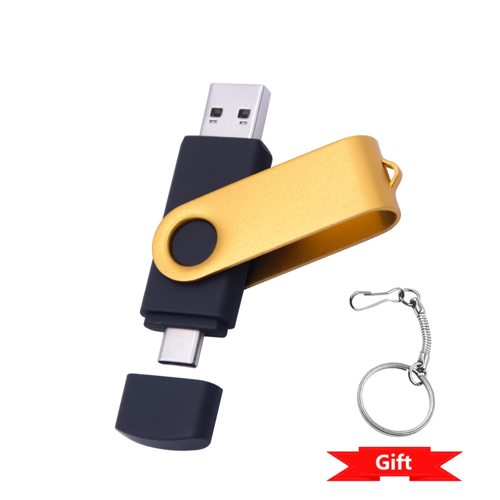 Usb flash drive 64gb 128gb type c flash drive 2 in 1 otg usb 2.0+ usb c pendrive 128gb 64gb dual type c drive photo stick: Grijs / 8 gb