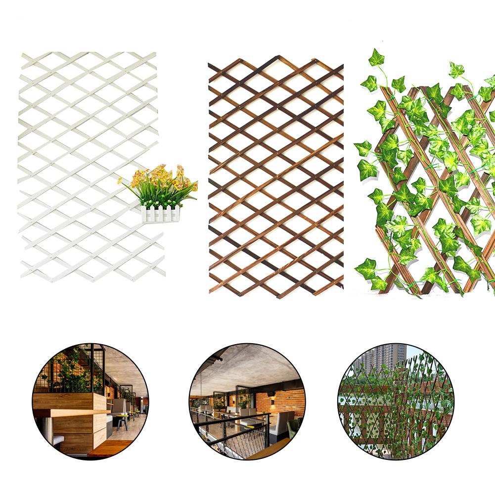 Valla de madera retráctil extensible cerca instantánea al aire libre valla de madera jardín balcón vid boda accesorios Decoración