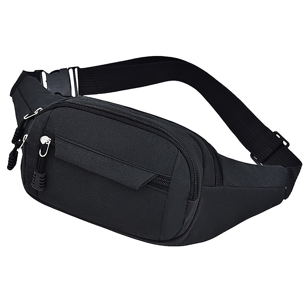 Mannen En Vrouwen Taille Tas Eenvoudige Leisure Pure Kleur Taille Packs Mode Oxford Sport Fitness Taille Packs Bag
