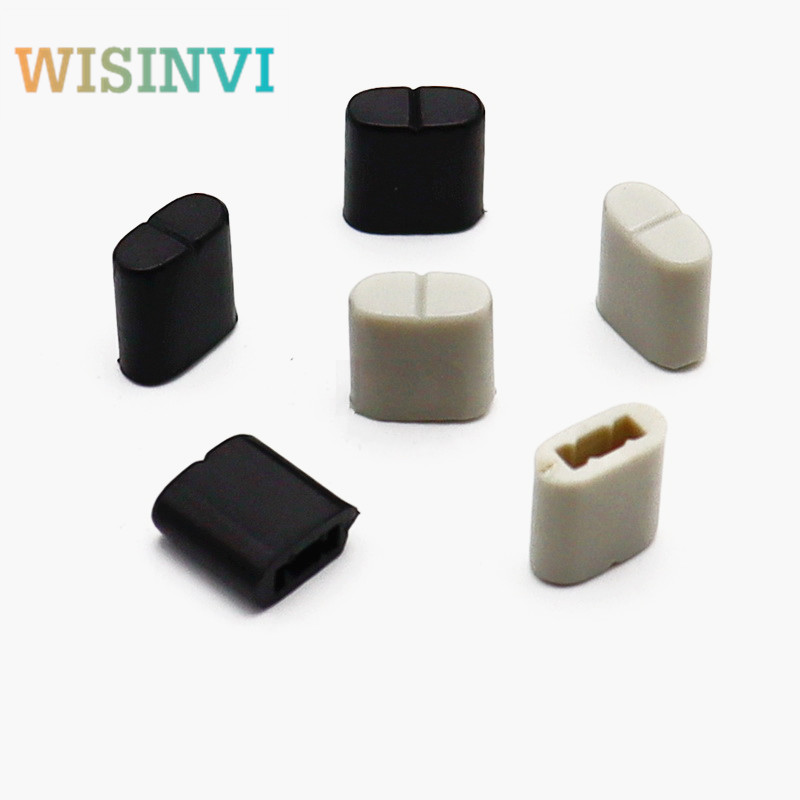 10 pezzi di cappuccio per manopola in plastica grigia 8*4*8mm tappi per tasto di pressione dell'equalizzatore potenziometro scorrevole lineare apertura del tappo per tasto di pressione 4mm