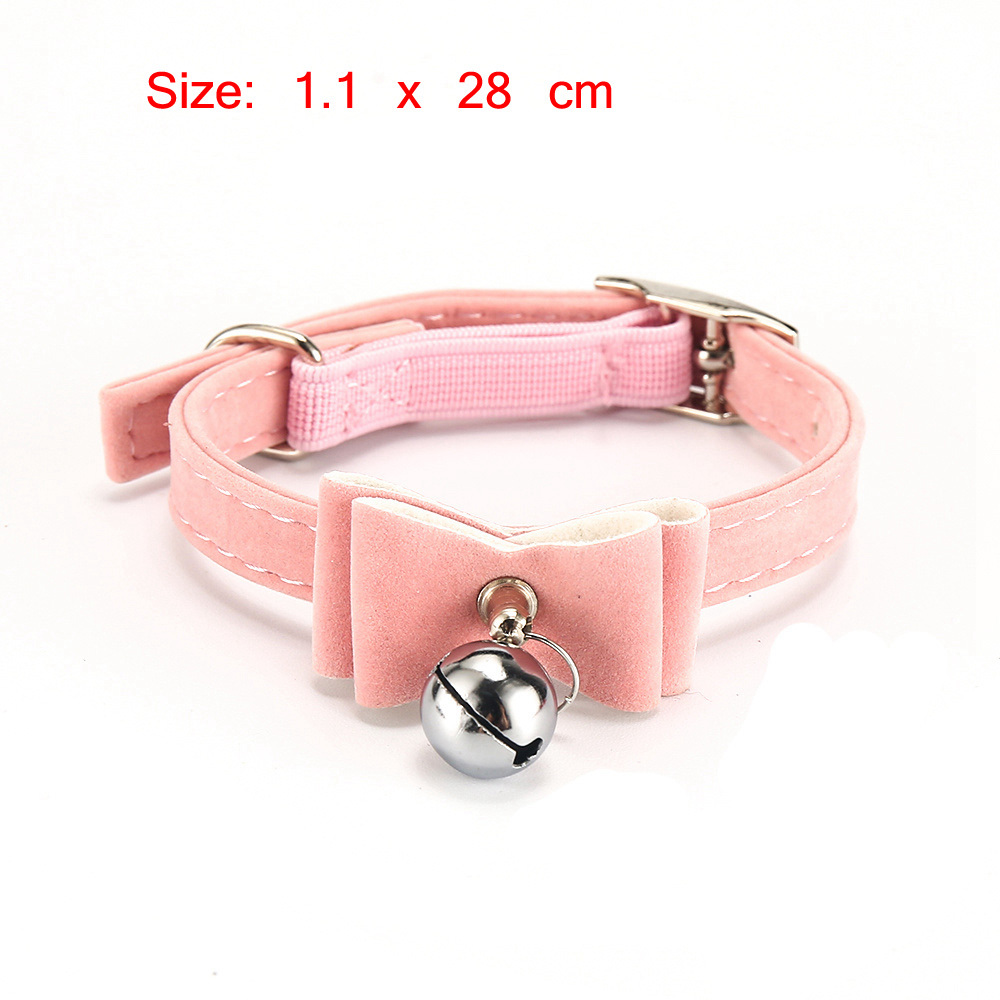 Cat Collars Breakwaay Bells Pet Collar for Cats Small Dog Collars Kitten Pets Supplies Dog-collar Leash Cat Necklace PQ004: PQ004-Pink