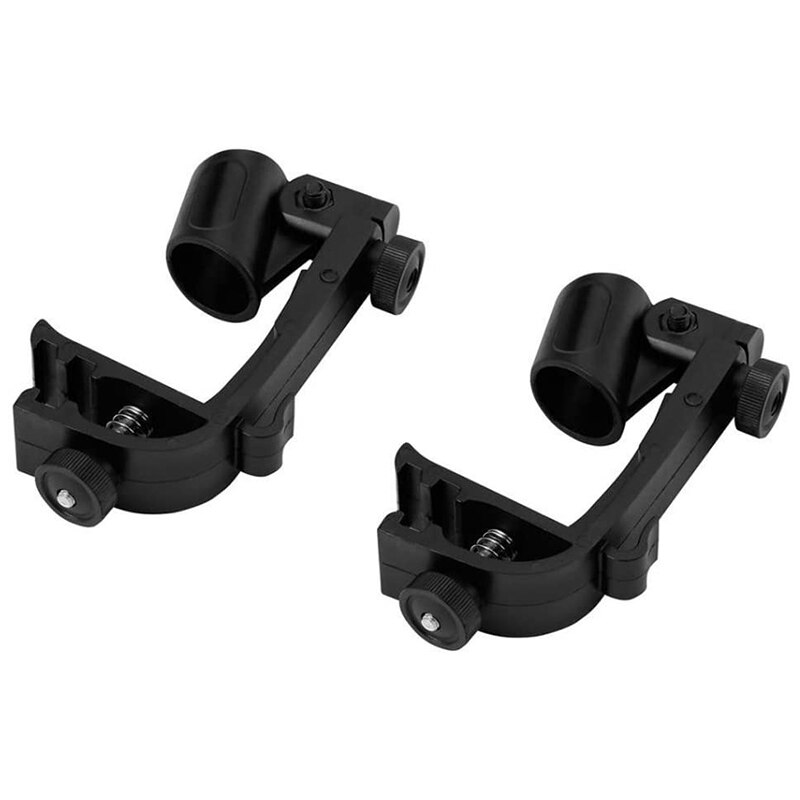 2 Pcs Drum Microphone Clip Adjustable Rim Snare Drum Mic Mount Clamp Holder for The Microphone Diameter of 18mm to 22mm