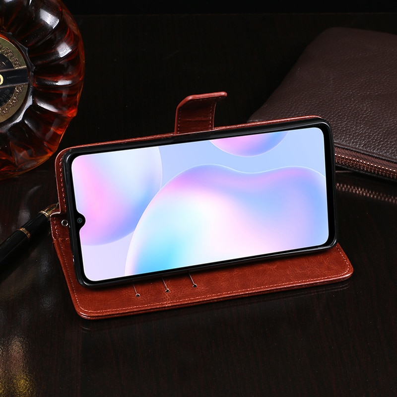 For Xiaomi Redmi 9C Case Flip Wallet Business Leather Capa Phone Case for Redmi 9C Cover Fundas Accessories