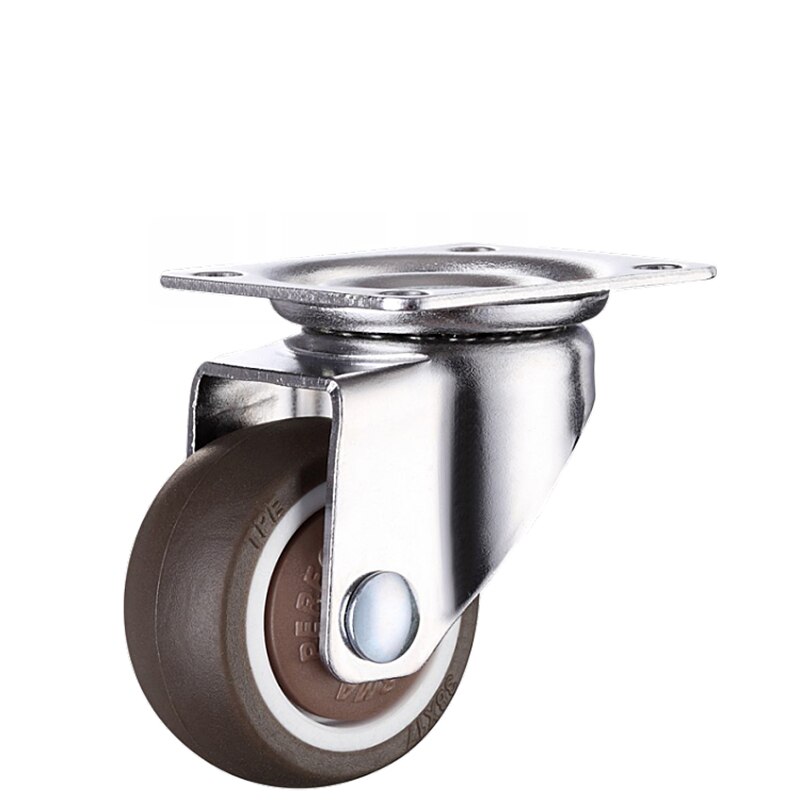 1.25inch 4PCS Swivel Casters with Brake for Furniture Soft Rubber TPE Wheels Platform Trolley Chair Household Aaccessories