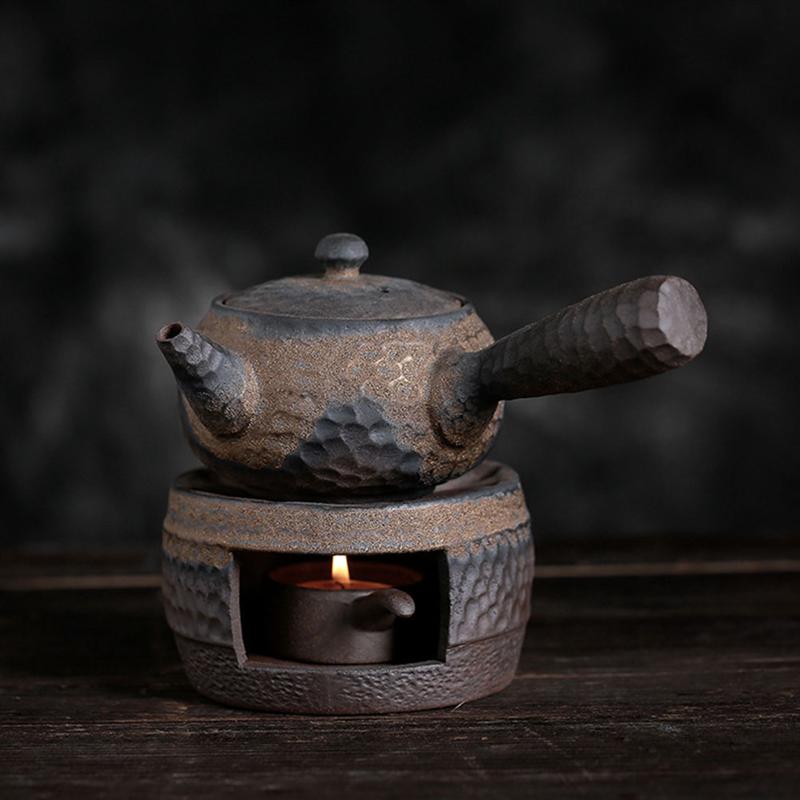 1Pc Teapot Warmer Retro Ceramic Tea Warmer Tea Heater Ceramic Candle Stand Holder Tea Stove Warmer