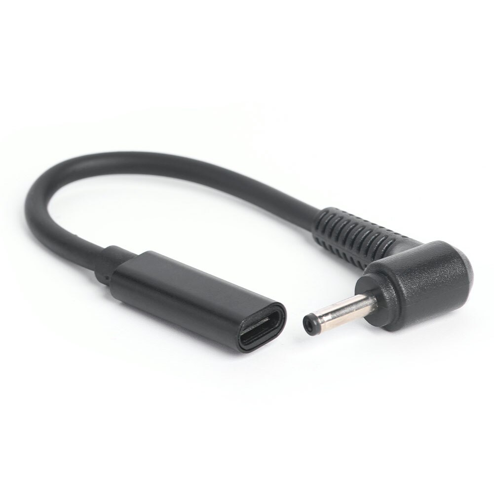 USB C żeńskie do 90 stopni kątowe złącze DC PD szybka ładowarka do laptopa przedłużacz konwerter łącznik adaptera: 3.5x1.35mm