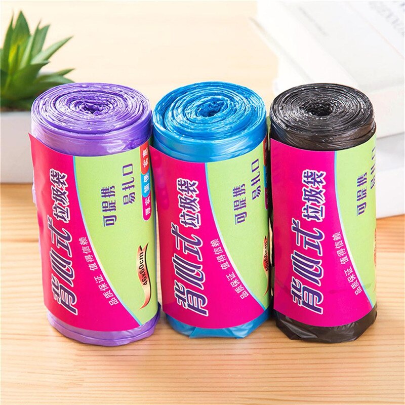 Vest-type grote vuilniszak dikke rol wegwerp plastic zak voor huishoudelijk milieu schoonmaak afval opslag vuilniszakken @d