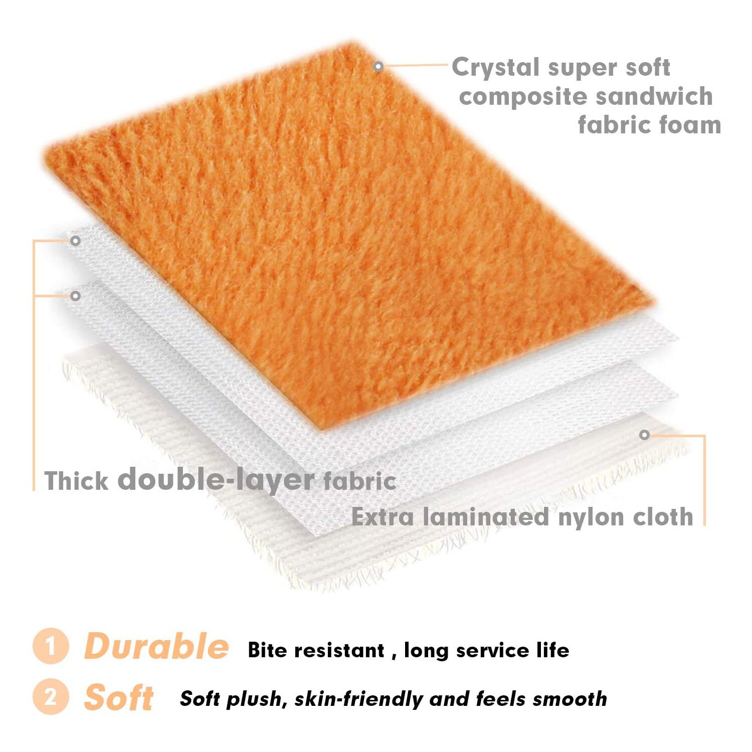 Durable Dog Squeaky Toys, No Stuffing Plush Crinkle Toys, Animal Chew Toy Interactive with Squeaker for Small Medium Large Dogs