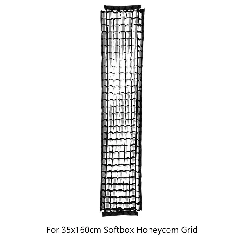 22x90cm 9"x 35" 30x120cm 12"x47" 35x160cm 14"x63" Rectangle Strip Softbox strip box Honeycomb Grid (Does not include softbox)