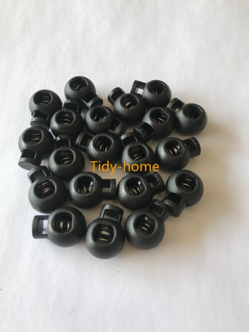 10 Stuks Zwart Plastic Koordvergrendeling Touw Stop Touw Lock Plastic Koord Schakelt Cord End Stopper Schoenveter Stopper