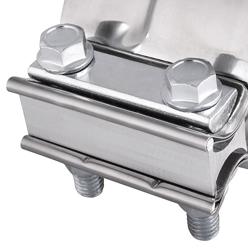 1pc 2.5 Inch 2 1/2 Inch Lap Joint Exhaust Band Clamp-Preformed Stainless Steel For Catback Silencer