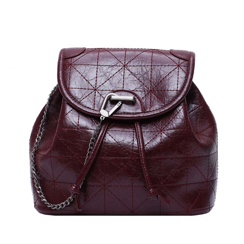 Femmes sac à dos femme sac à bandoulière multi-usages décontracté dames petite chaîne sac à dos sac de voyage pour filles sac à dos: Rouge