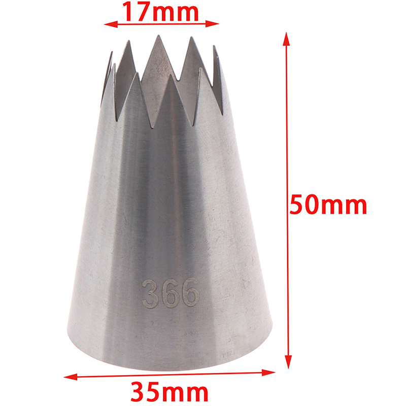 1PCS / 3PCS Stainless Steel Cake Head Icing Piping Nozzles Stainless Steel Cake Cream Decor Bakeware Pastry Tips #195,#366,#C10