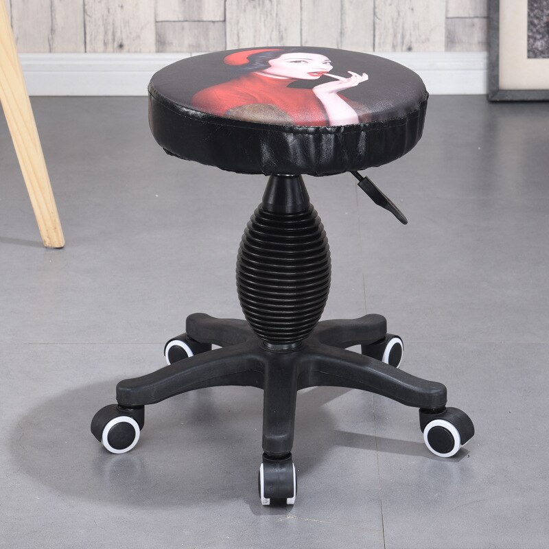 Goedkope Vintage Kapper Kruk Beauty Stijlvolle Stijl Draaibare Werk Kruk Hoogte Verstelbare Kleurendruk Stoel