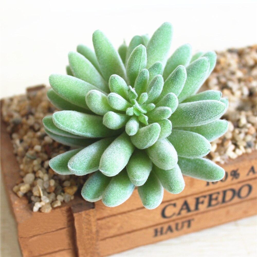 1Pc Groen Paars Rood Massaal Kunstmatige Vetplanten Planten Tuin Decoratie Bloemstuk Badkamer Accessoires Plant