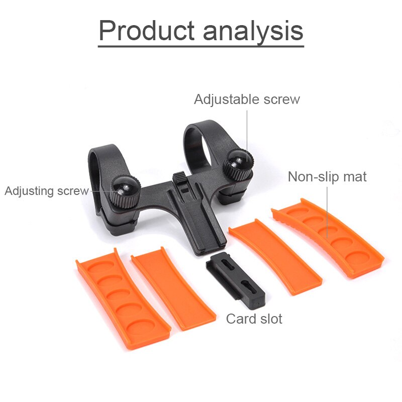 Bicycle Light Holder Double-hole Central Bike Front Light Mount Cycling Headlamp Stand Rack MTB Lamp Bracket Clip