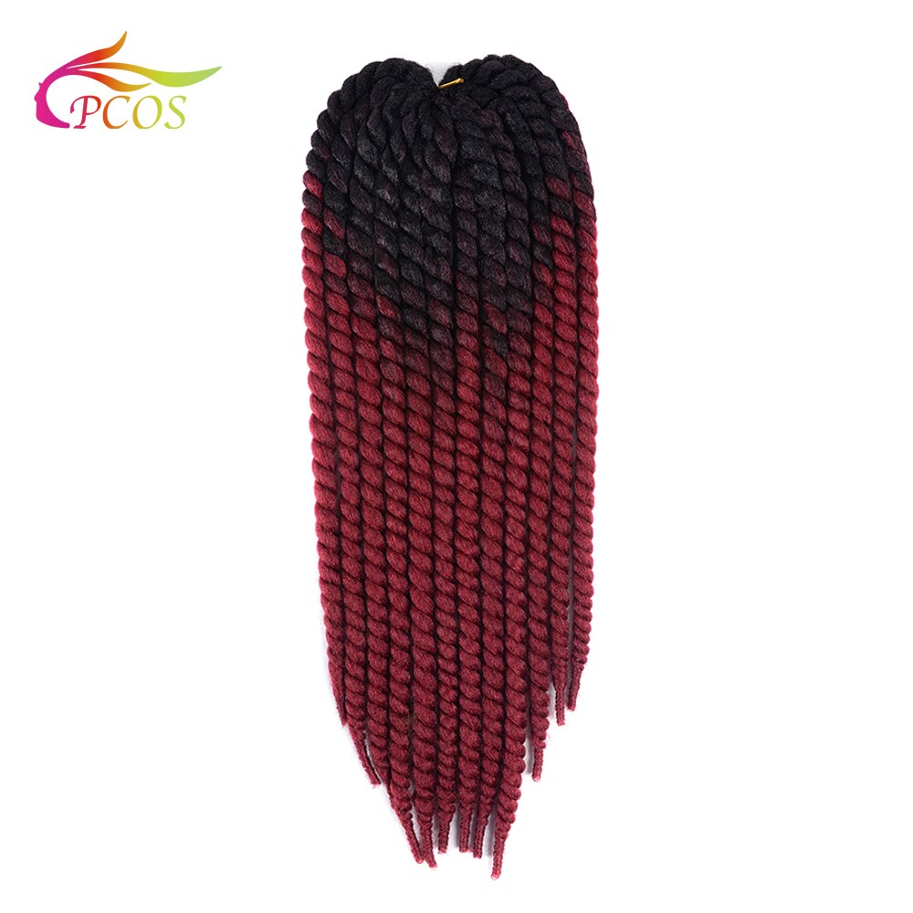 22'' Havana Mambo Twist Hair Crochet Braids Lots Color Ombre Synthetic Crochet Hair Dreadlocks Braid Hair Wig: Z2