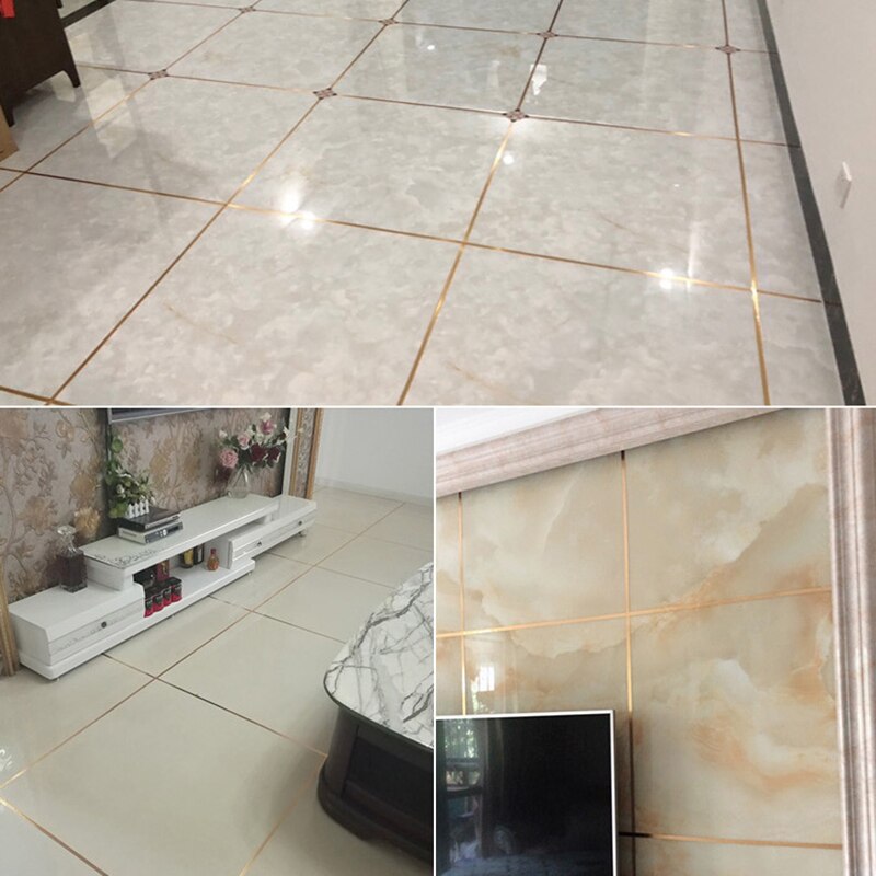 1 rol woningdecoratie afdichtingsfolie tape waterdicht goud zilver diy koperfolie strip muursticker vloernaadsticker.