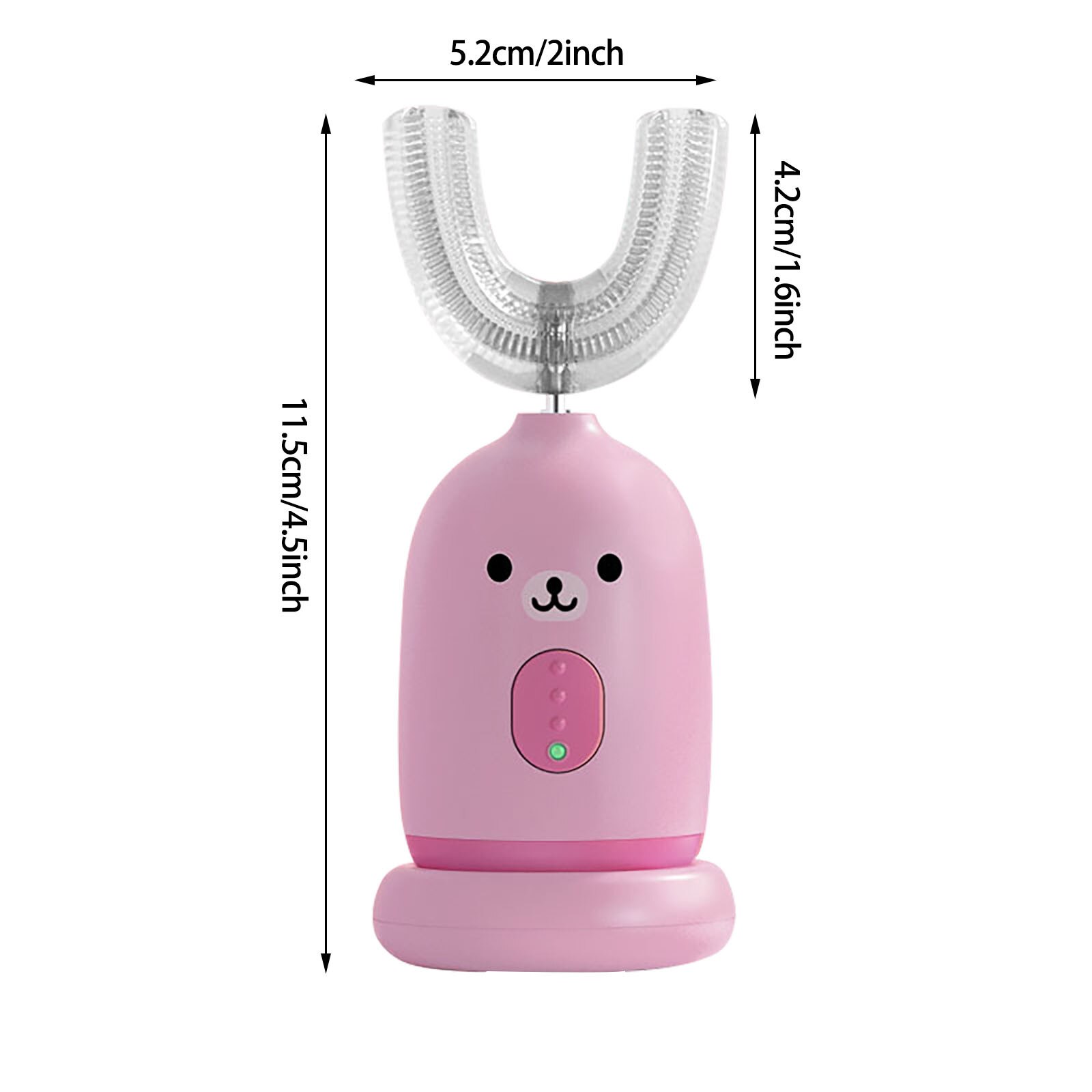 4# Kids' Electric Toothbrush Rechargeable Smart Sonic Toothbrush With U Shape Brush Head Toddlers & Kids Oral Care Brush