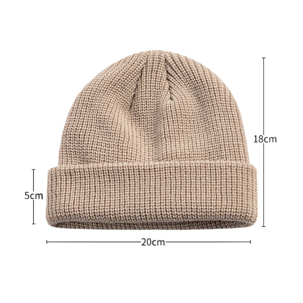 Chapeau tricoté pour femme et homme, bonnet rond et , doux et sans bords, couleur unie, thermique, idéal pour le cyclisme, collection hiver