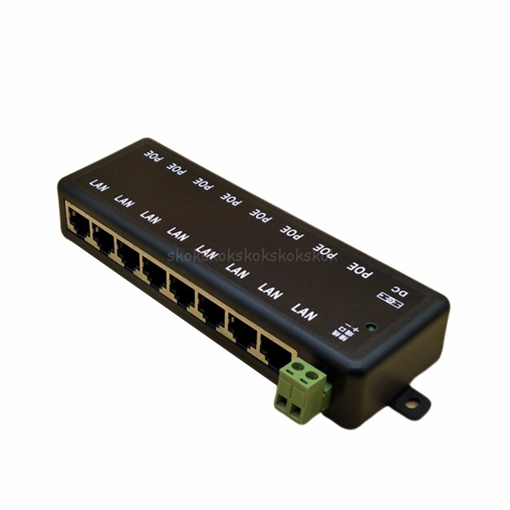 8 Ports POE Injector POE Splitter for CCTV Network POE Camera Power Over Ethernet IEEE802.3af Au13 19 Droship