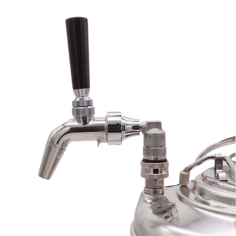 Stainless Forward Sealing Tap with Stainless Ball Lock Quick Disconnect Homebrew Kegging For Ball Lock Cornelius Keg Mini Keg