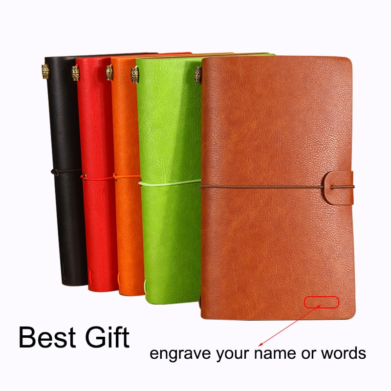 RuiZe faux leather journal reizen notebook A6 pocket notepad school dagboek note book graveren naam creatieve briefpapier