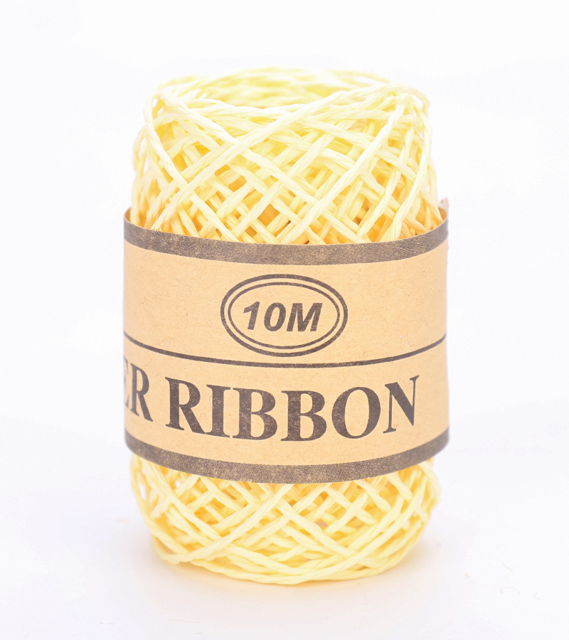 Raffia-garen voor breien en haken, lintdraden voor geschenkverpakking, touwambachten, doe-het-zelf, 7 strengen, 70 m,: Black Nickel