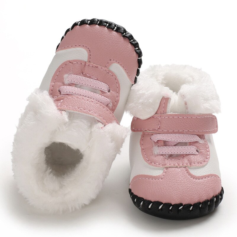 Winter Plush Warm Baby Boy Girl Boots PU Kids Boots Anti-slip Baby Soft Soled Boots Newborn Infant Toddler Baby Schoenen