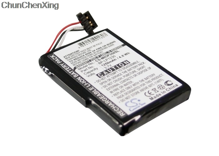 Cameron Sino 1250mAh Battery for Mitac Mio P350, P510, P550, P550m, P710, Spirit 480, 485, 487,670, 680, 685, 687,690, 695, 697