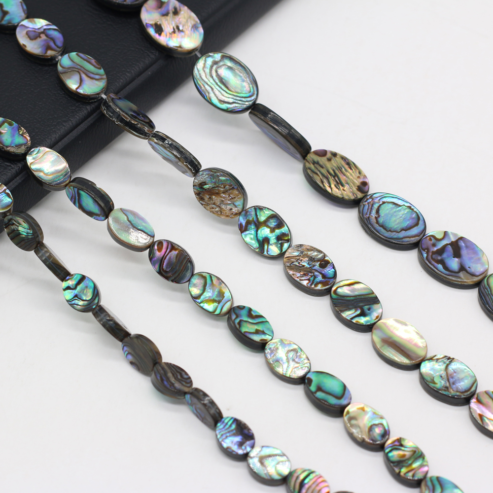 Abalone Schelp Ei Kralen - 8x12mm, 6x8mm, 8x10mm, 10x14mm - DIY Sieraden Maken - Ketting, Armband