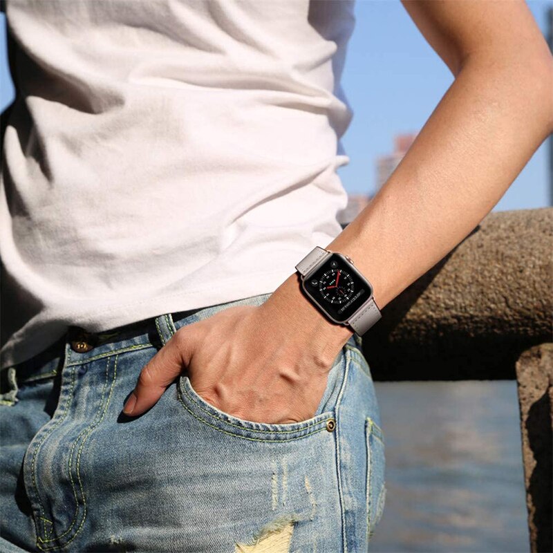 Geschikt Voor Apple Horloge Band Apple Horloge Lederen Band Iwatch Smart Horloge