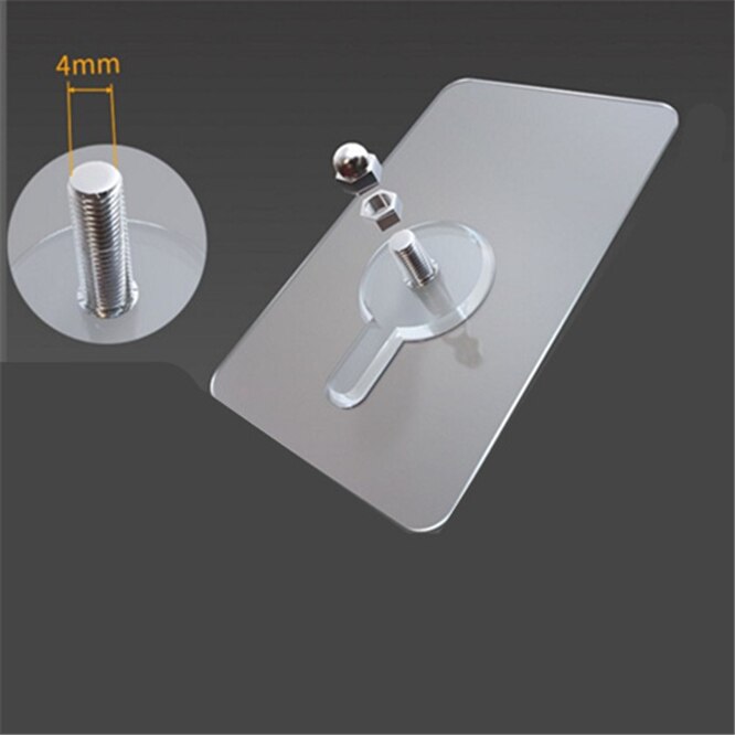 10 pièces vis transparente forte adhésif affiche murale crochet mur rideau clou Durable salon anti-Trace bâton serviette