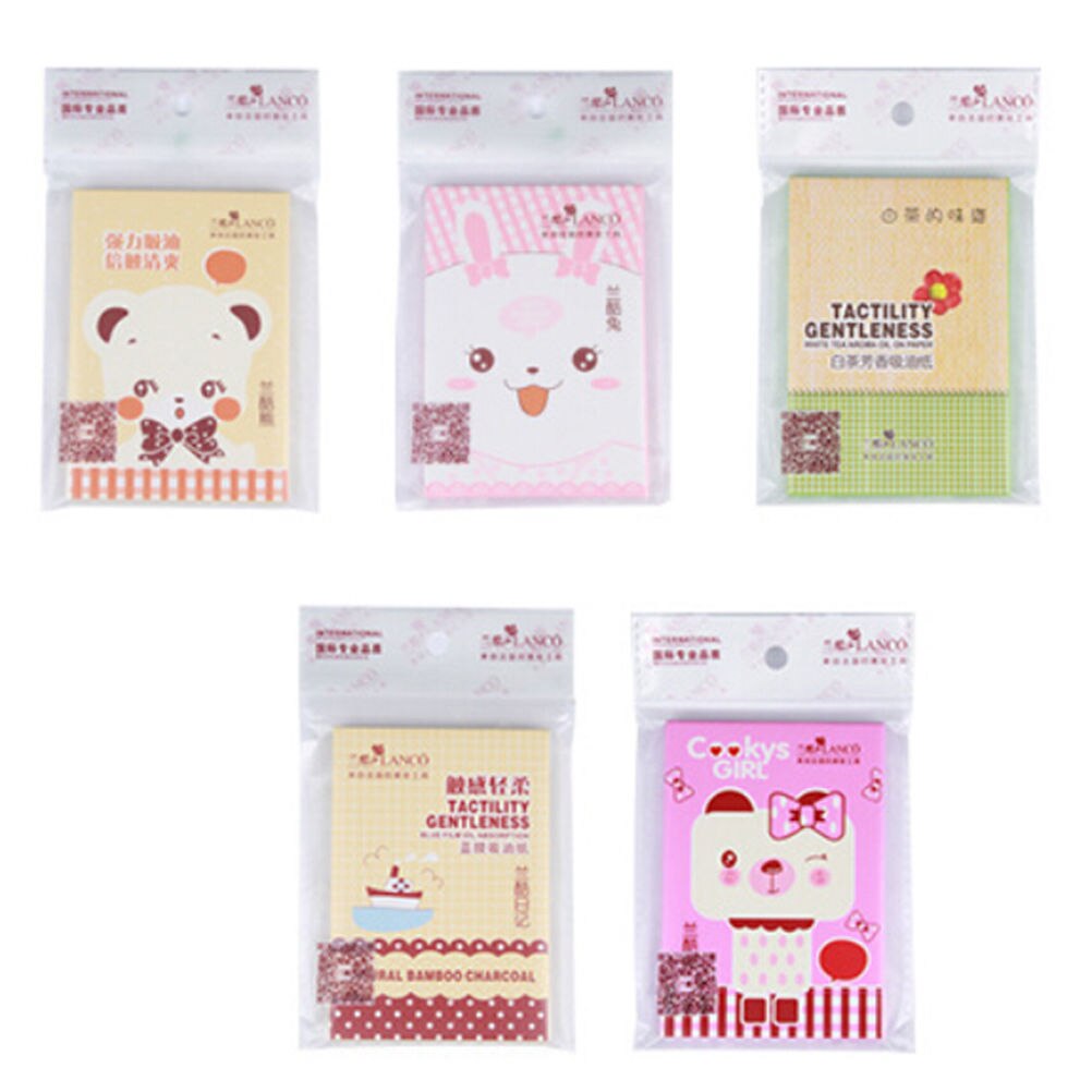 50 Sheets=1Pack Facial Oil Blotting Sheets Face Oil Control Absorbing Film Blotting Paper Cleaning Beauty Makeup Tools