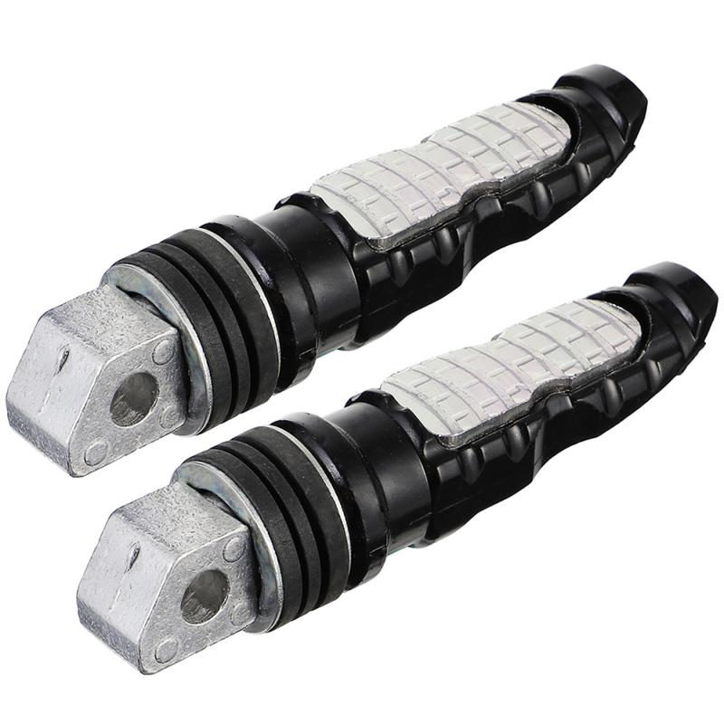2pcs Motorcycle Pedal Bike Rear Foot Peg Motorcycle Footrest Metal Footrest: Silver