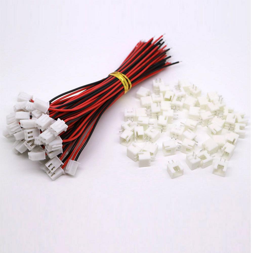 10/20/50 Sets 2 Wires Battery Plug Connector JST XH 2.5-2 Pin Battery Connector Plug Female & Male With 120MM Wire
