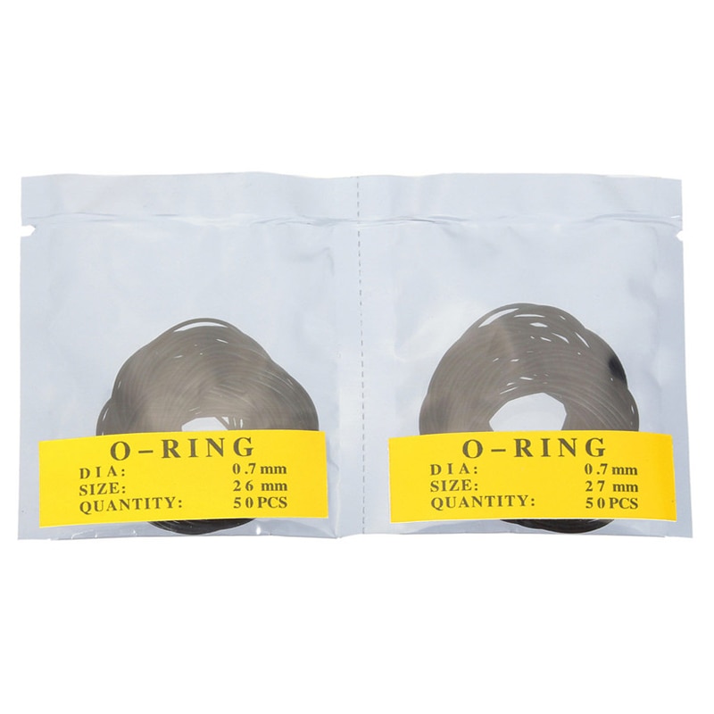 750 Pcs 0.7MM O-Ring Horloge Terug Pakking Rubberen Afdichting Ringen Maat 16mm-30mm