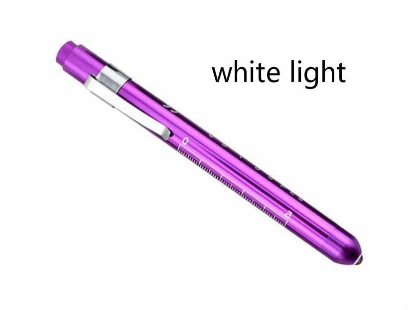 Portable LED Flashlight Work Light First Aid Pen Light Torch Lamp With Pupil Gauge Measurements Nurse Diagnosis: Sky Blue